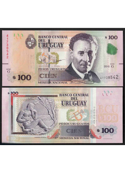 URUGUAY 100 Pesos Uruguayos 2015 Fior di Stampa